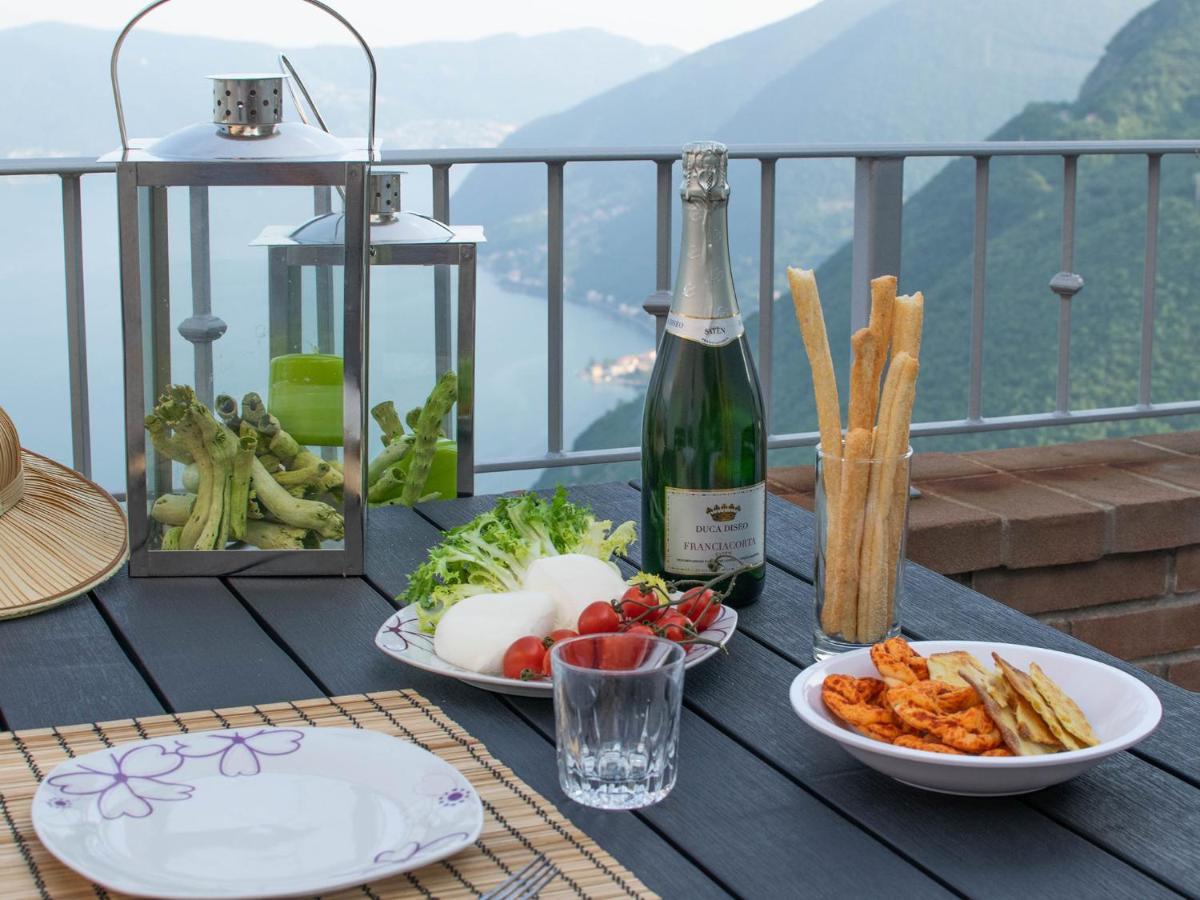 Van Gogh - Beautiful Lake Iseo View And Swimming Pool Parzanica Exteriör bild